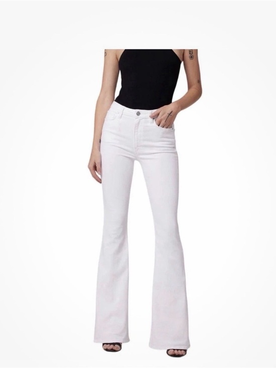 Hudson Jeans Denim - Hudson Holly High-Rise Flare Jeans White Size 29 High Waisted Flared Denim
